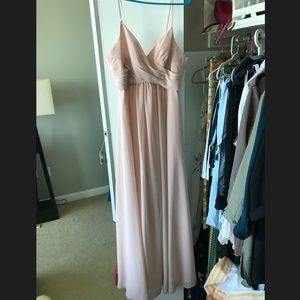 Blush long dress; size 12 (more like size 6 or 8)